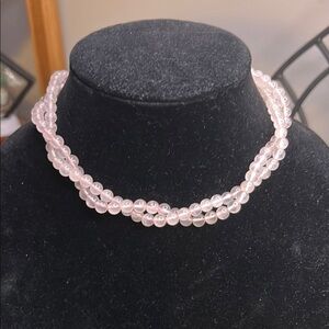 Vintage Rose Quartz Necklace 925